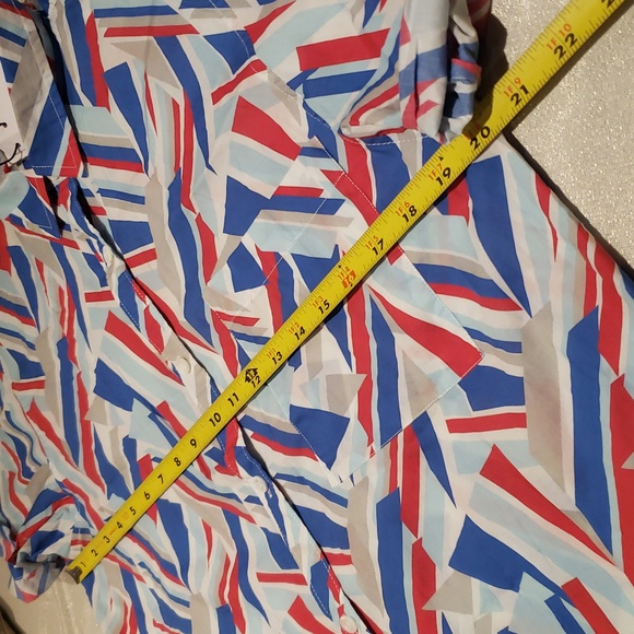 ONIA New Swim Cover-Up Shirt Dress Geo Print Button Pockets Cotton NWT Womens L - Picture 7 of 14